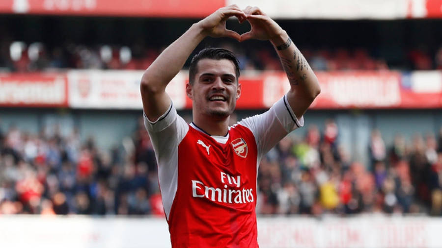 Granit Xhaka Heart Hand Wallpaper