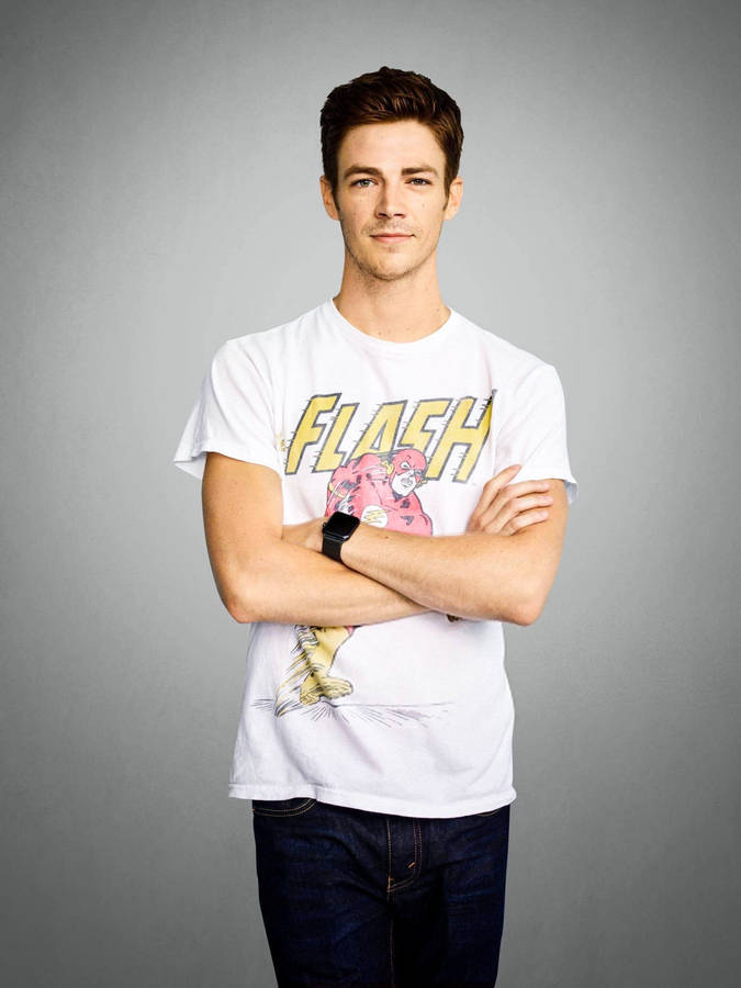 Grant Gustin The Flash Merchandise Wallpaper