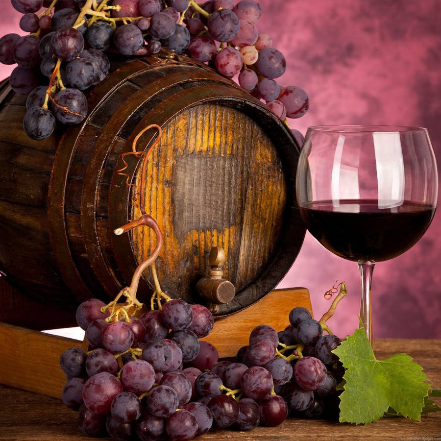 Grape And Wine Wallpaper