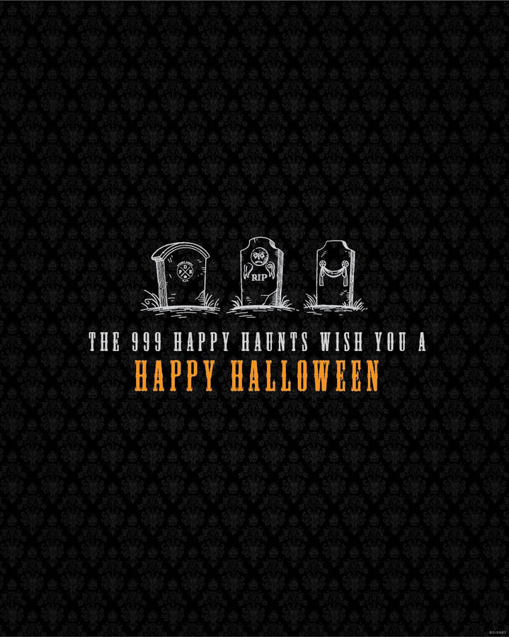 Gravestone Happy Halloween Phone Wallpaper