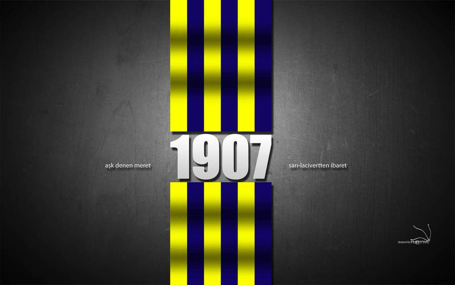 Gray Gradient Background Fenerbahce Wallpaper