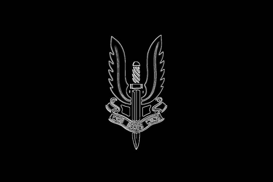 Gray Outline Of Balidan Badge Wallpaper