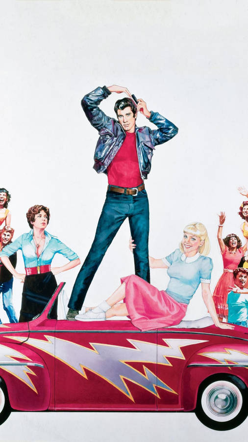 Grease Character Artwork Wallpaper