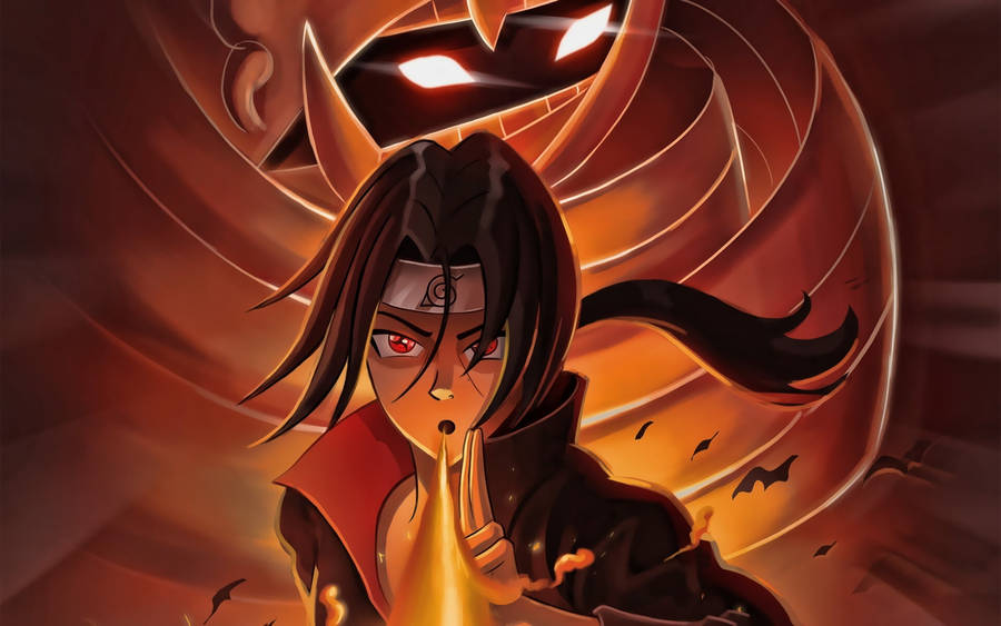 Great Fireball Technique Anime Itachi Pfp Wallpaper