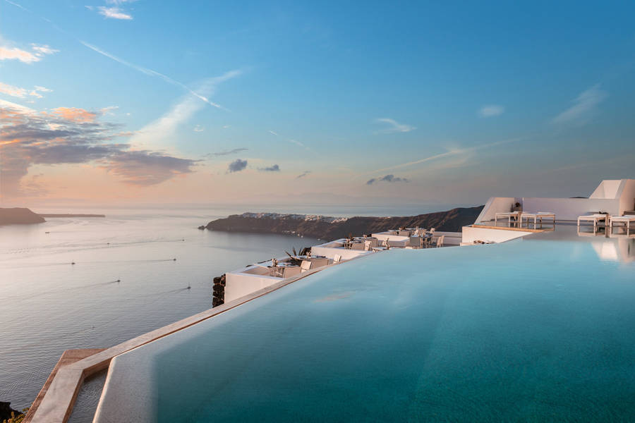 Great View Of Santorini Wallpaper