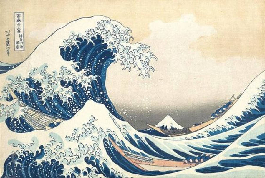 Great Wave Of Kanagawa Famous Painting Wallpaper