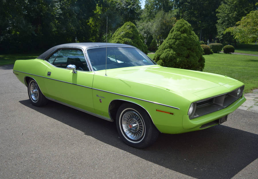 Green 1970 Plymouth Barracuda Wallpaper