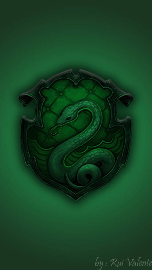 Green 3d Slytherin Crest Wallpaper