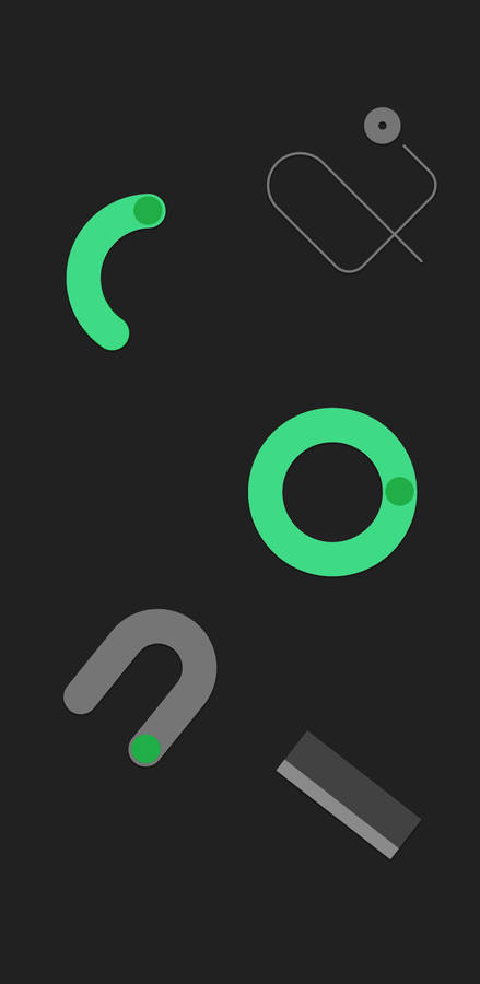 Green Abstract Shapes Google Pixel 4a Wallpaper