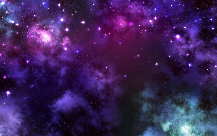 Green And Purple Pastel Galaxy Wallpaper