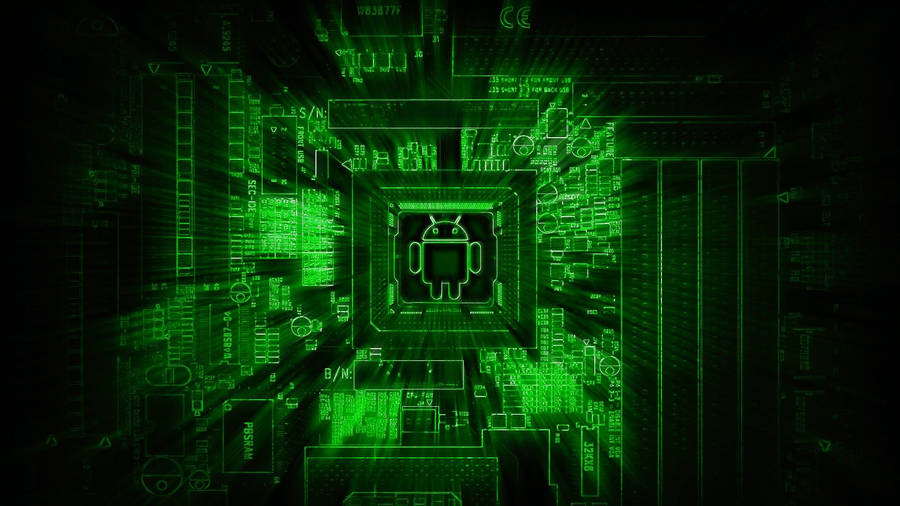 Green Android Processor Wallpaper