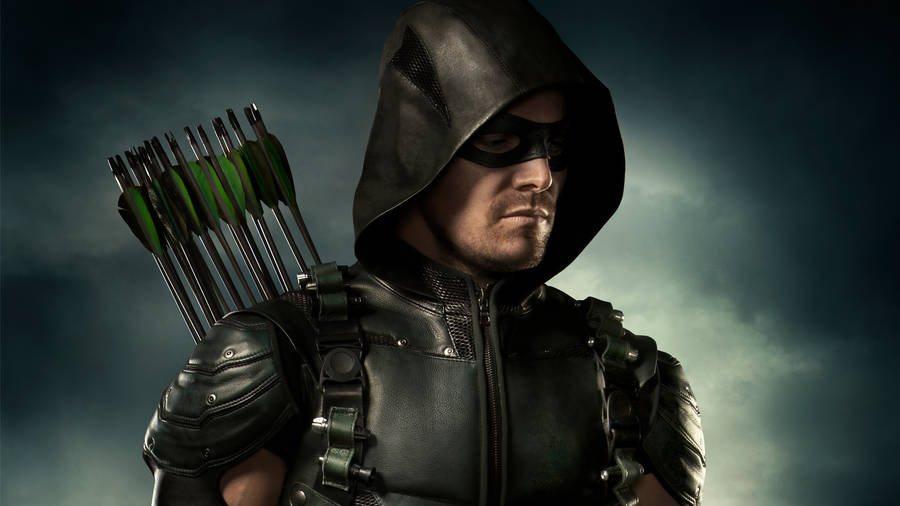 Green Arrow Leather Wallpaper