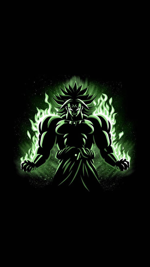 Green Broly Black Mobile Wallpaper