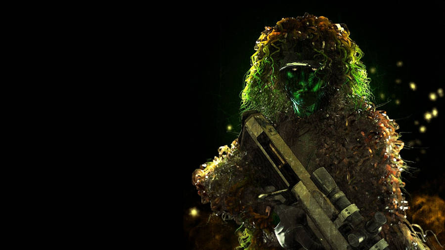 Green Camouflage Sniper Wallpaper