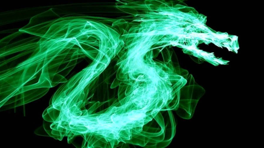 Green Dragon Smoke Wallpaper