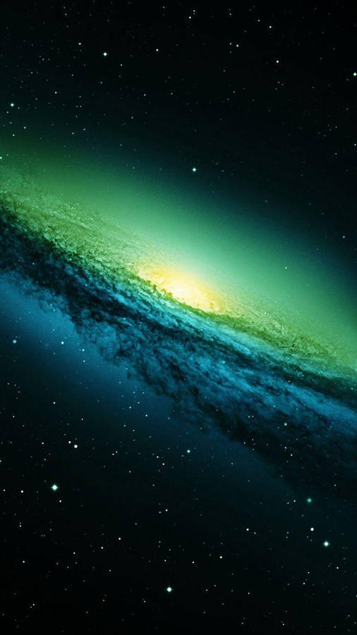 Green Galaxy Original Iphone 4 Wallpaper