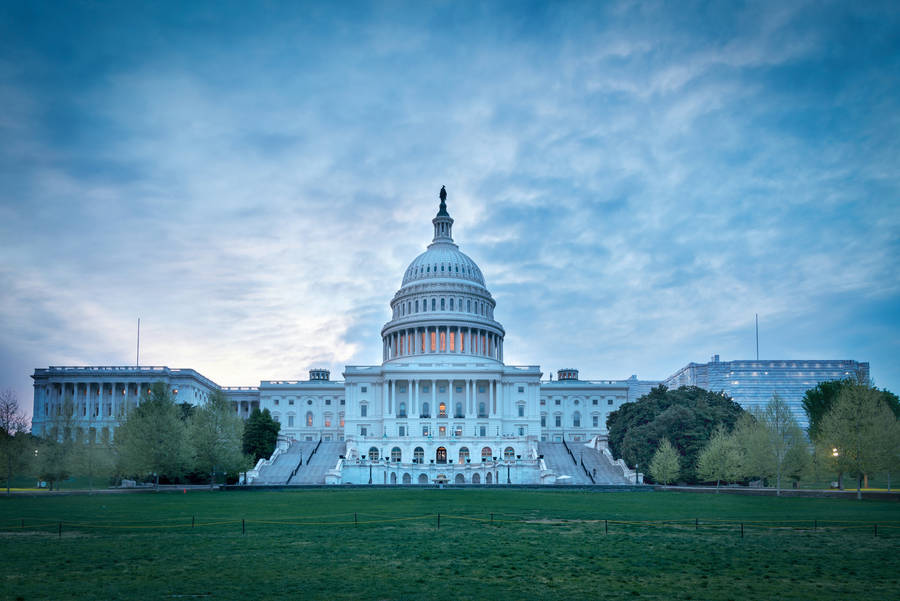 Green Grass Field Capitol Hill Wallpaper