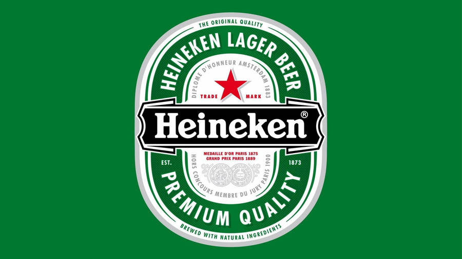 Green Heineken Lager Beer Logo Wallpaper