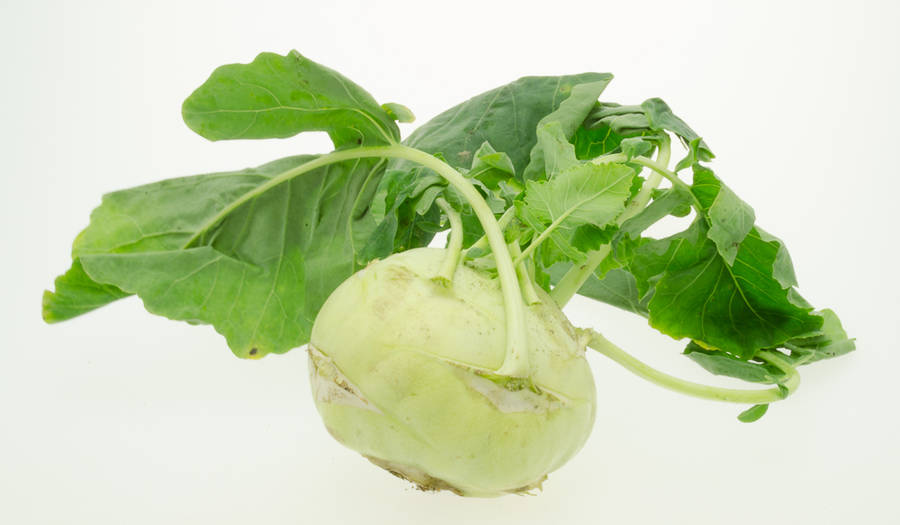 Green Leafy Kohlrabi Wallpaper