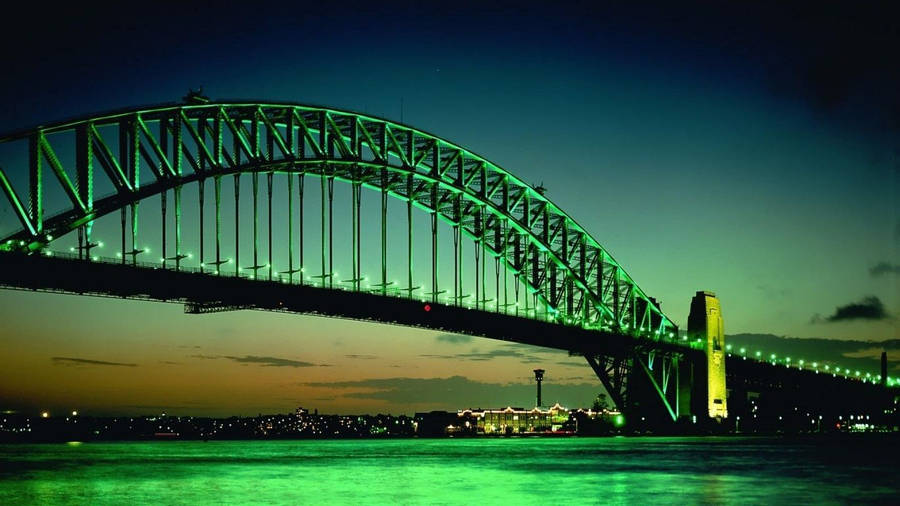 Green Metal Bridge Laptop Desktop Wallpaper