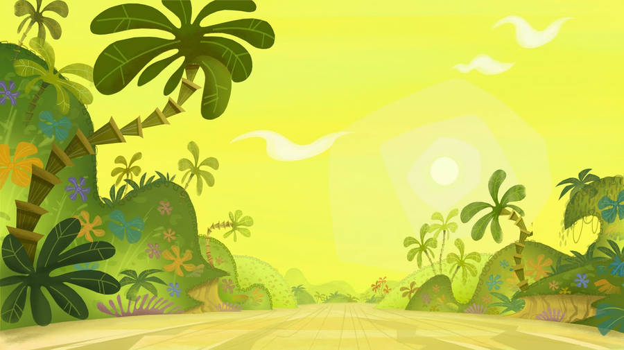 Green Scenery Clipart Wallpaper