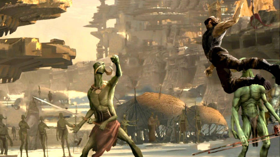 Green Soldier Aliens In John Carter Wallpaper