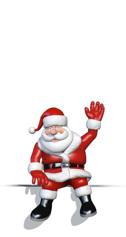 Greeting Santa Claus Christmas Iphone Wallpaper