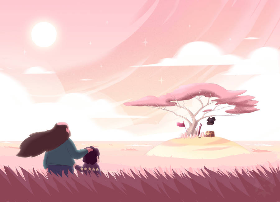 Greg And Steven Universe Ipad Wallpaper