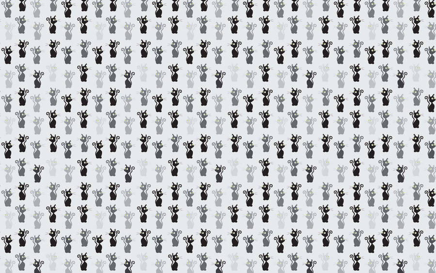 Grey Aesthetic Cats Pattern Wallpaper