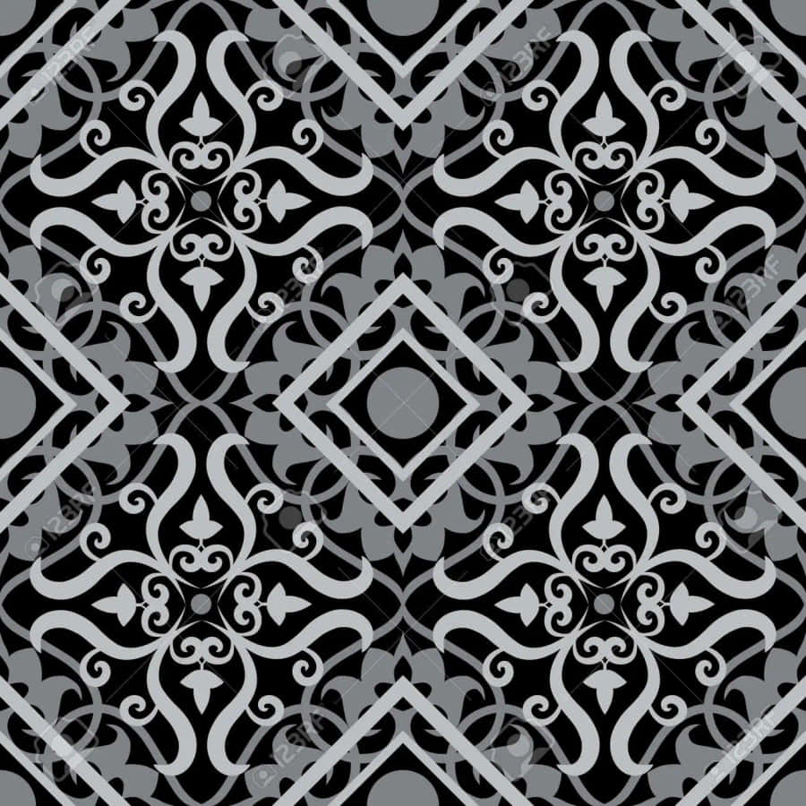 Grey Celtic Irish Diamond Patterns Wallpaper
