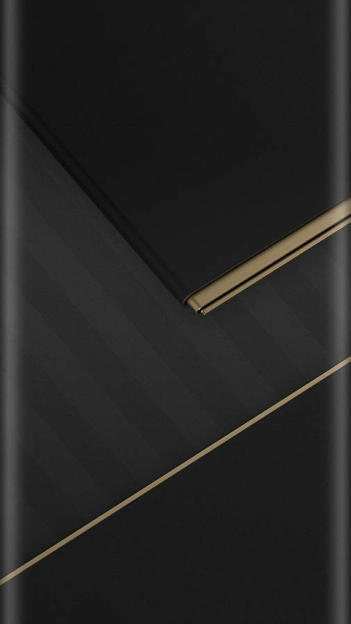 Grey Stripes In Black And Gold Wallpaper