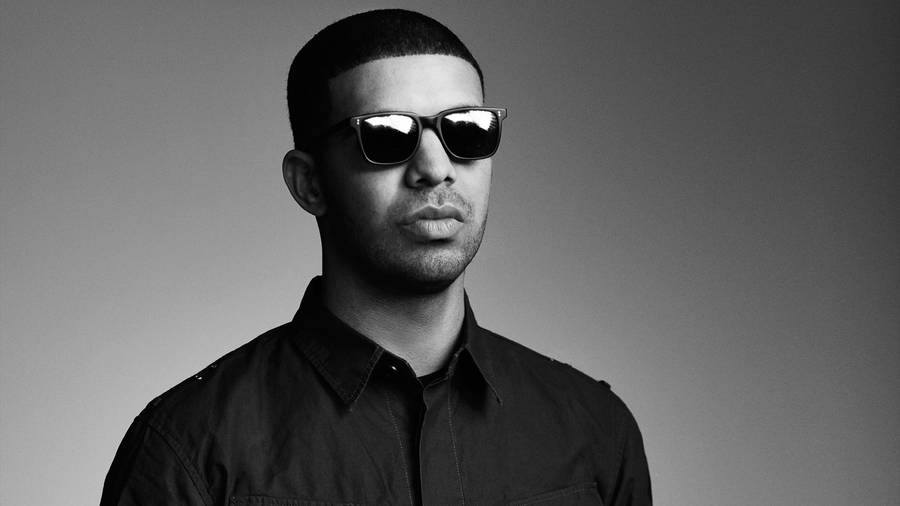 Greyscale Drake In Shades Wallpaper