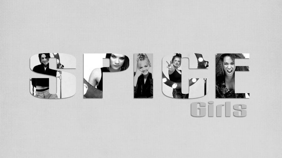Greyscale Spice Girls Art Wallpaper