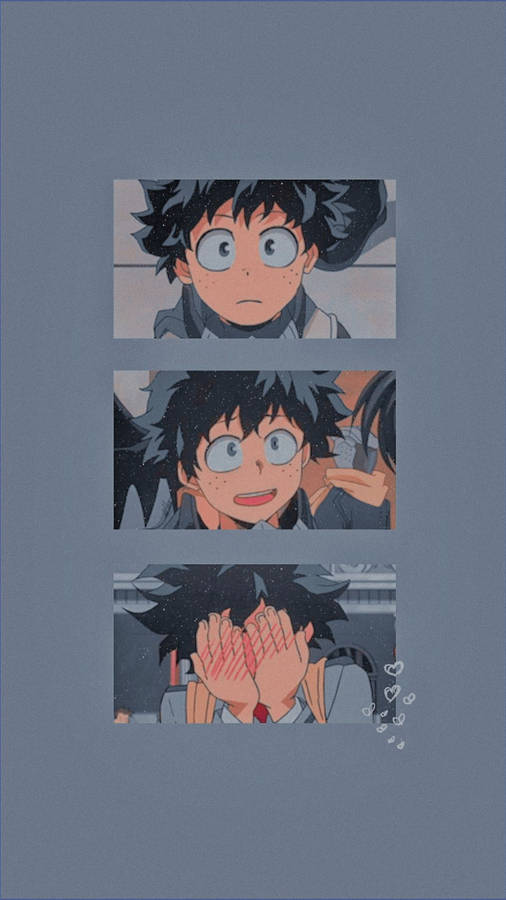 Grid Collage Izuku Midoriya Instagram Pfp Wallpaper