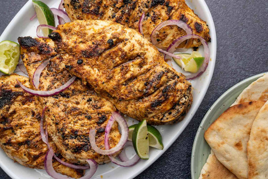 Grilled Tandoori Chicken Breast Wallpaper