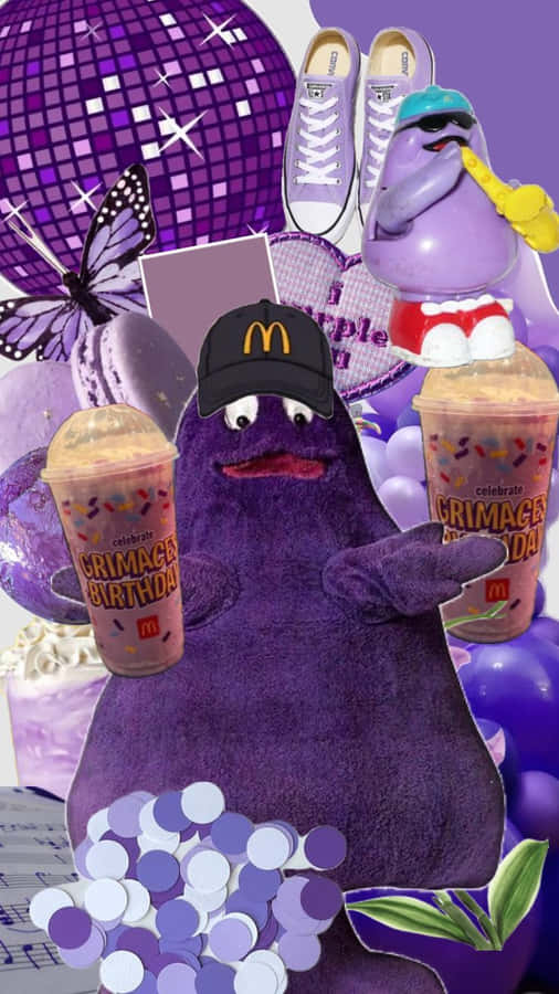 Grimace Birthday Celebration Wallpaper