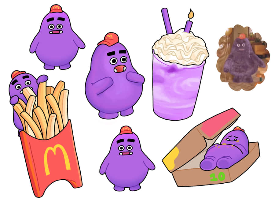 Grimace_ Character_ Collection Wallpaper