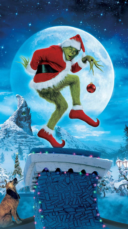 Grinch In Chimney Wallpaper