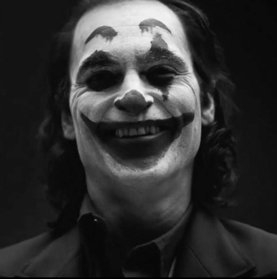 Grinning Black And White Joker Wallpaper