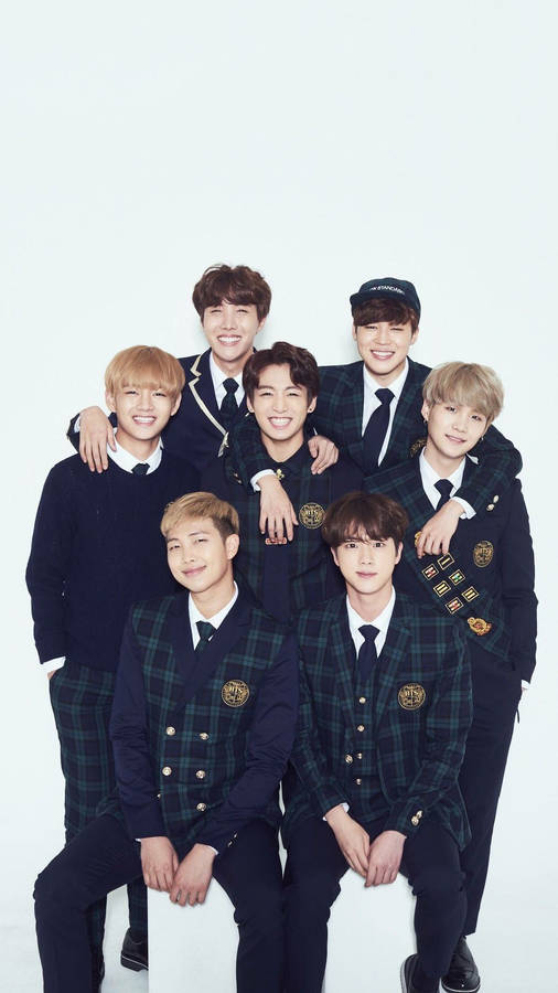 Group Bts In Army Uniforms Wallpaper