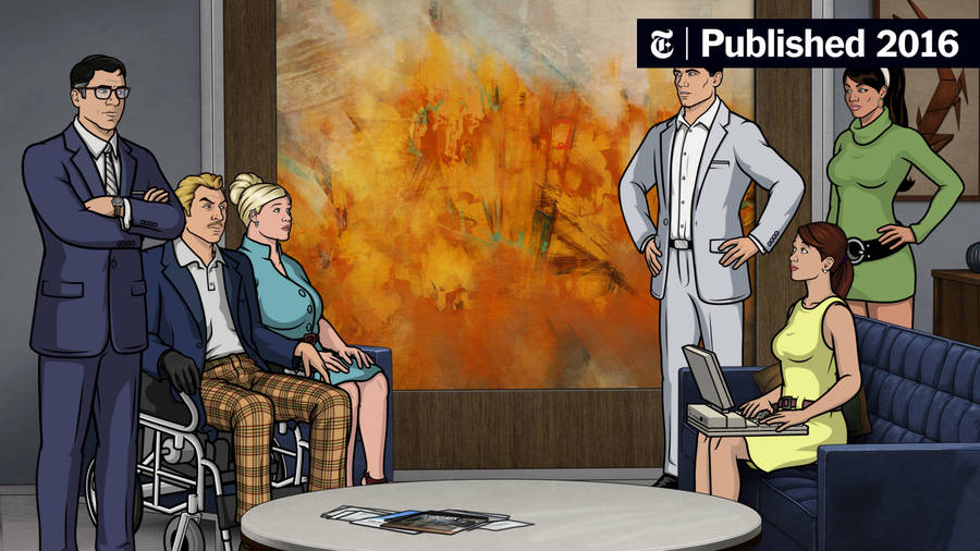 Group Of Characters From The Tv Show Archer Wallpaper