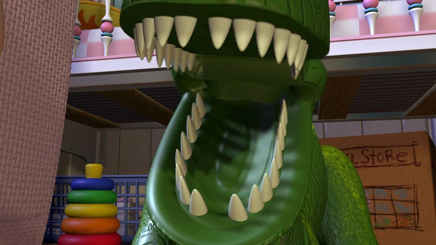 Growling Toy Story Rex Wallpaper