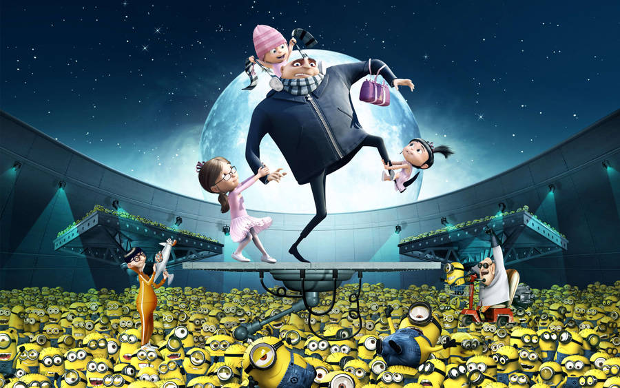 Gru Daughters Despicable Me 2 Wallpaper