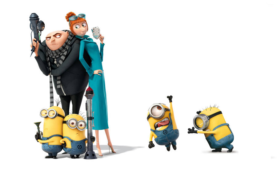 Gru Lucy Minions Despicable Me 2 Wallpaper