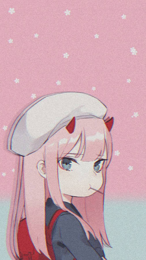 Grumpy Zero Two Phone Wallpaper