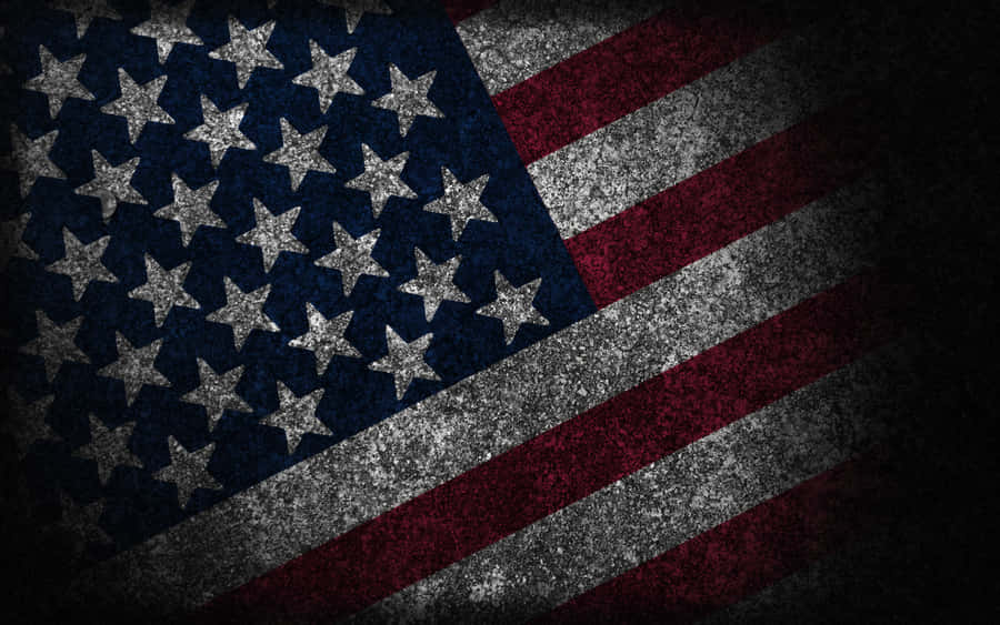 Grunge American Flag Dark Texture Wallpaper