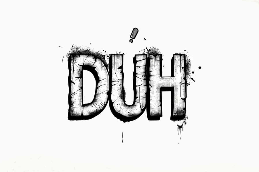 Grunge Duh Exclamation Graphic Wallpaper