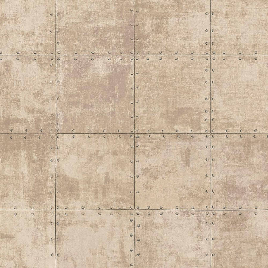 Grunge Metal Plate In Tan Aesthetic Wallpaper