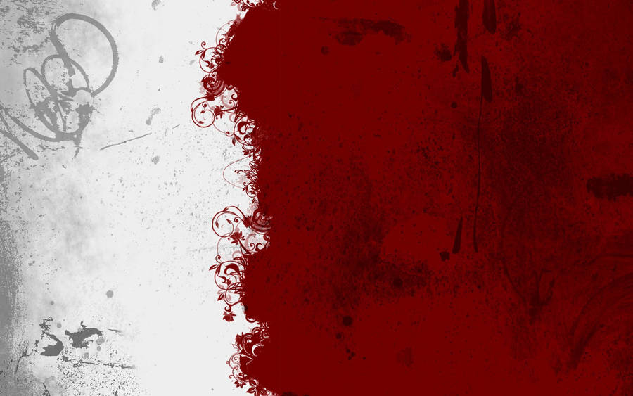 Grunge Red And White Wallpaper