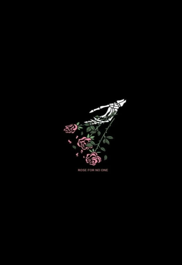 Grunge Tumblr Aesthetic Rose And Skeleton Hands Wallpaper